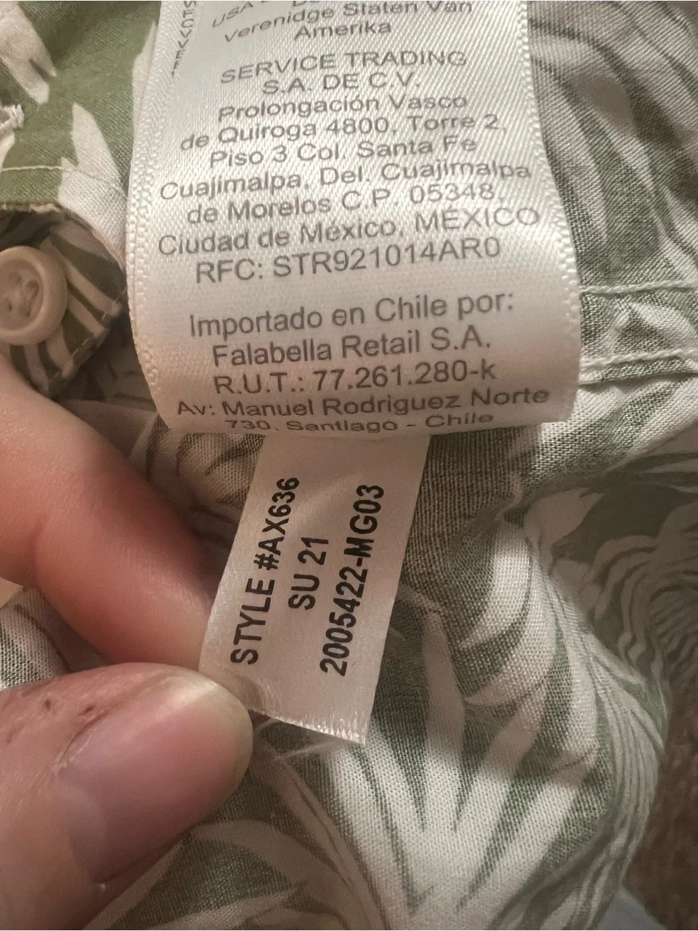 J.CREW Men's Flex Washed Slim Fit Short Sleeve Hawaiian Green Palm Print Shirt L